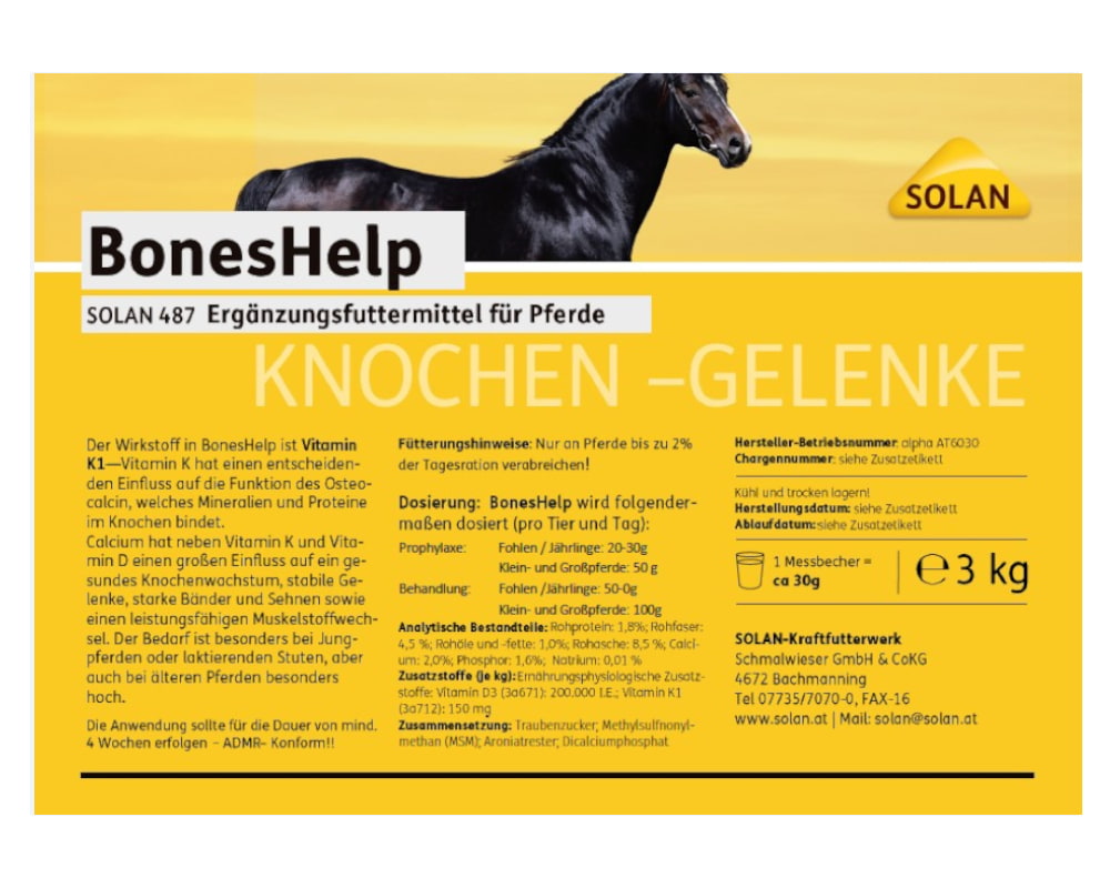  BonesHelp NEUES Produkt im Pferdefutter - Sortiment